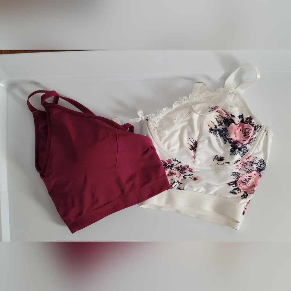 YITTY Burgundy and Floral Bralettes - Picture 2 of 12